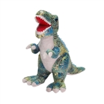 Blue Glitter T-Rex Stuffed Animal 12 Inch Dinosaur by Fiesta
