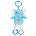 Huggy Huggables Baby Safe Plush Elephant Activity Toy with Sound by Fiesta