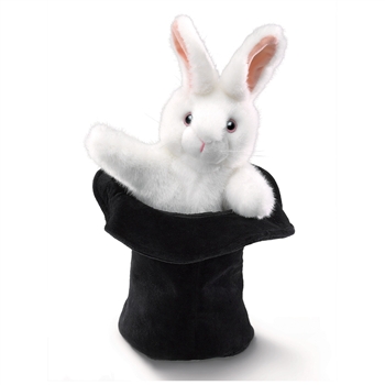 Rabbit in a Hat Stage Puppet by Folkmanis Puppets