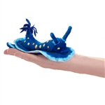 Mini Blue Nudibranch Plush Finger Puppet by Folkmanis Puppets