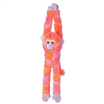 Bright Pink Hanging Monkey Stuffed Animal by Wild Republic