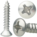100 #4-24 x 3/8" (FT) Self-Tapping Screws Philips Oval Head Type A Stainless A2 (18-8)