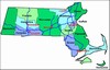 Laminated Map of Norfolk County Massachusetts