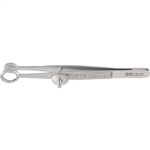 Miltex Ayer Chalazion Forceps 3-5/8", Fenestrated Jaw, Solid Blade