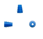Silicone 4mm - 7mm  Eartip, Blue, Flanged (100 pc)