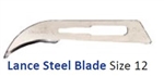 Cincinnati Lance Carbon Steel Blades - Size 12 - Sterile - 100/Box