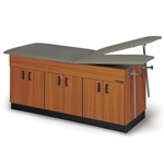 Hausmann A9064 Split Leg Table - Closed Storage Shelf