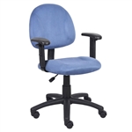 Boss Microfiber Deluxe Posture Chair with Adjustable Arms