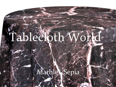 Marble Sepia Custom Print Tablecloths