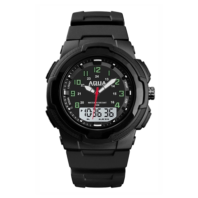 Aquaforce 48-002 Black Digital Analog Tactical Watch