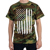 Rothco Woodland Camo US Flag T-Shirt 11047