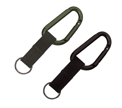 Rothco 80mm Carabiner With Web Strap Ring - 291