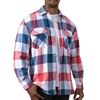 Rothco Red White Blue Heavyweight Plaid Flannel Shirt 47390