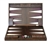 Luxury Smoked Oak Backgammon Set inlaid with ivory and grape inserts