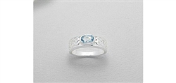 Celtic Powder Blue Cubic Zirconia Sterling Silver Ring (8)