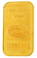 Johnson Matthey & Pauwels - Banque GÃ©nÃ©rale 20 grams Minted 24 Carat Gold Bullion Bar 999.9 Pure Gold