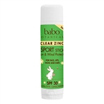 SPF 30 Clear Zinc Sport Stick - 0.6 oz. (Babo Botanicals)