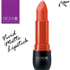 Vivid Matte Orange Red Coloured Lipstick by Nicka K New York