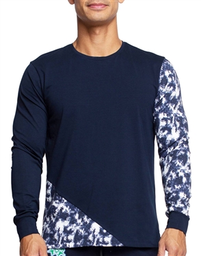 Maceoo Designer T-Shirt Blue Tie Dye