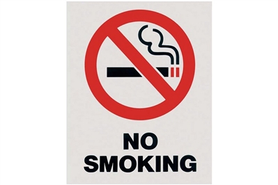 NO SMOKING SIGN - 8" X 10"