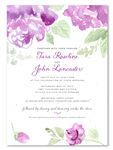Purple Flower Wedding Invitations | Antique Blooms