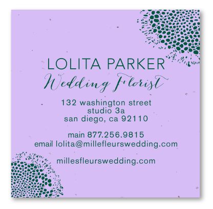 Unique Business Cards | Lolita (seeded paper)