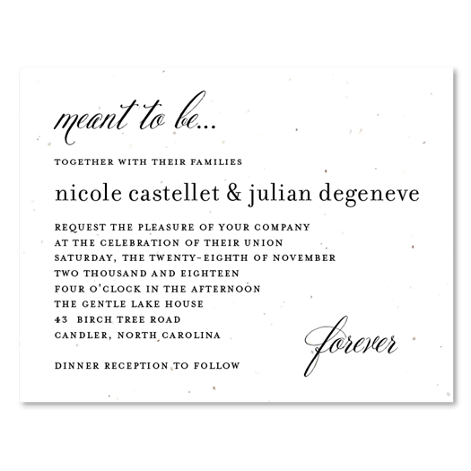 Elegant Green Wedding Invitations | Beginnings *plantable