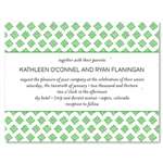 Green Wedding Invitations on White seeded paper - Charming Countryside