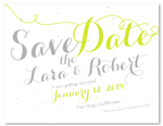 Green Wedding Save the Date ~ Fresh Love (seeded paper)