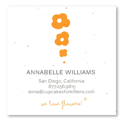 Plantable Business Cards | Grow Flowers (seeded paper)