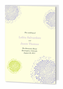 Recycled Wedding Programs - Lolita (foldover)