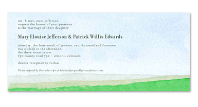 Watercolor Wedding Invitations | New England Seaside (100% recycled)