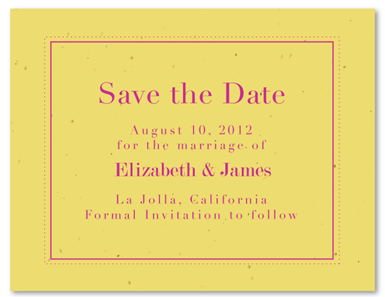 Seeded Paper Save the Date cards | Simple Dots