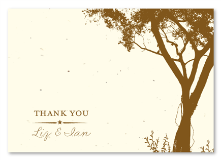Unique Paper Thank you cards on Seeded Paper ~ Pebble Beach