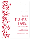 Business Holiday Invitations ~ Red Berries by Green Business Print