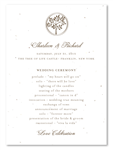 Seeded Paper Wedding Programs ~ Shalom Tree (seeded paper)