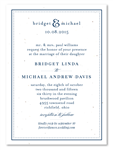Sophisticated Elegant wedding invitations | on seeded paper