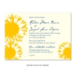 Sunflower Wedding Invitations with bright yellow sun flower
