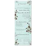 Seeded Paper Wedding Invitations ~ Garden's Jewels (Tiffany blue, Brown)