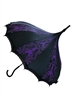 UMBRULLA   TENTICALS PURPLE OCTOPUS  It has lace and bow details with a hook-style handle.