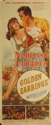 Golden Earrings Original US Insert
Vintage Movie Poster
Ray Milland