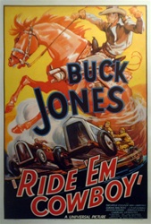 Buck Jones Ride Em Cowboy Original US One Sheet