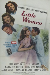 Little Women Original US One Sheet
Vintage Movie Poster
Elizabeth Taylor