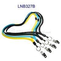 3/8 inch ID lanyard attached breakaway and split ring with ID strap clip-blank-LNB327B