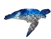 Aquatic Sea Turtle Metal DÃ©cor blue tinged