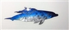 Dolphin Mother & Baby Wall Art Blue Tinged