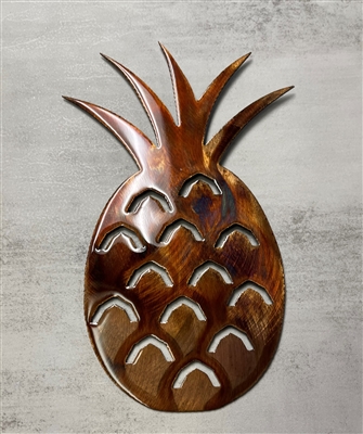 Pineapple Copper/Bronze Metal Wall Art 9 1/2" x 6 1/2"