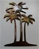 Triple Palm Tree Metal Wall Art