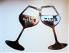 Wine Time  Glasses Metal Wall Art