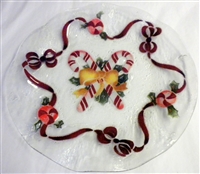 Candy Cane 12 inch Plate